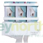 front view of the Hygihub® glove and apron dispenser in action