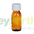 front view of the glass medicine bottle