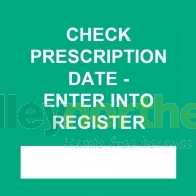 Status&trade; Check Prescription Date Labels &ndash; 36 x 36mm