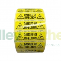 Status&trade; Danger Of Infection Yellow Labels
