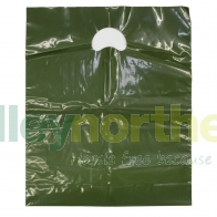 Harrods Green Punched Handle Carrier - (w)375 x (g)75 x (h)450mm