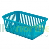 Bright Teal Plastic Baskets (Medium) - (l)300 x (w)190 x (h)110mm