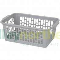 Cool Grey Plastic Baskets (Medium) - (l)300 x (w)200 x (h)110mm