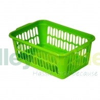 Bright Lime Plastic Baskets (Medium) - (l)300 x (w)190 x (h)110mm