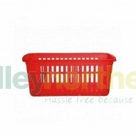 Red Plastic Baskets (Medium) - (l)300 x (w)190 x (h)110mm