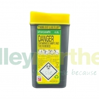 Sharpsafe® Yellow Lid Sharps Bin With Pen Opening – 0.2L