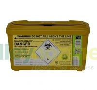 Sharpsguard 1 litre yellow webbed sharps bin DD477WYLR