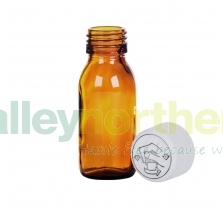 front view of the medopac&trade amber medicine bottle MP60AC