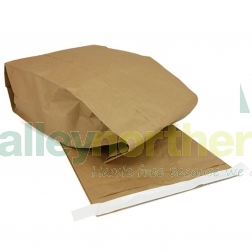 view showing the brown paper transfer bag filled