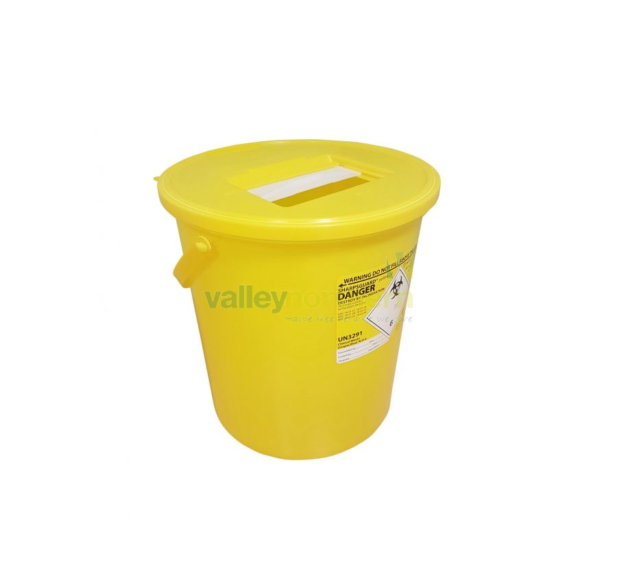 Sharps Bins 22 Litre With Yellow Lid Valley Northern Limited