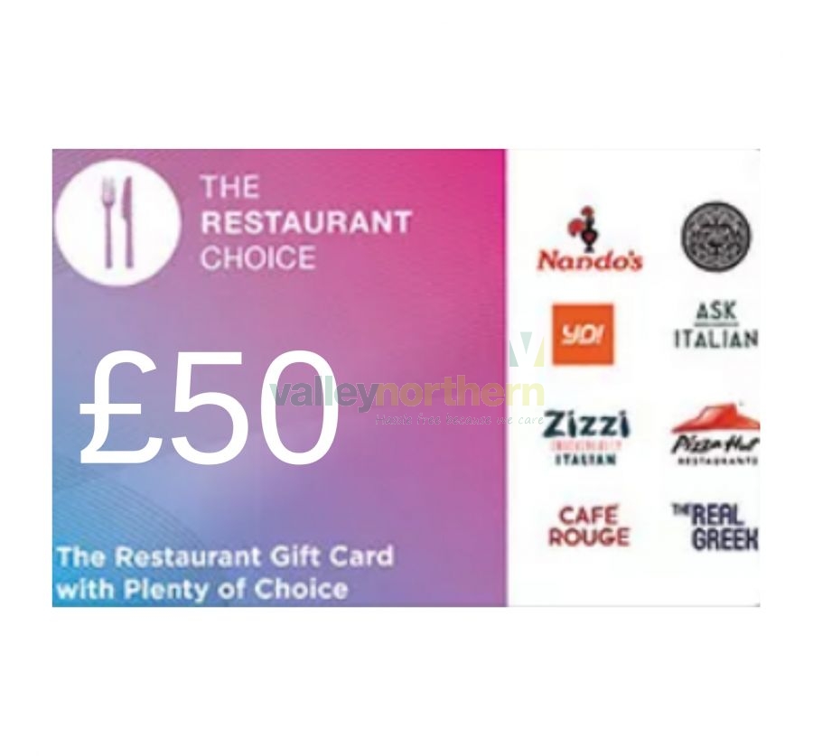 ?50 The Restaurant Choice Vouchers Valley Northern Limited