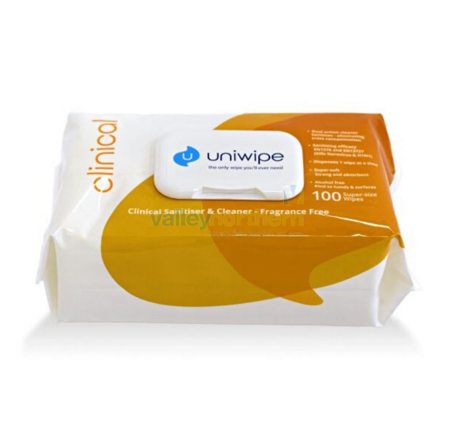 Uniwipe Clinical Sanitising Wipes Valley Northern Limited